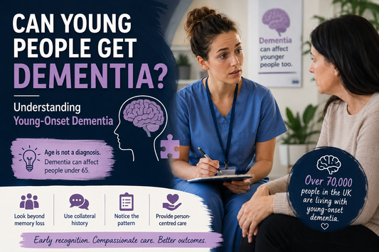 Younger adult talking with a clinician about changes in memory and thinking