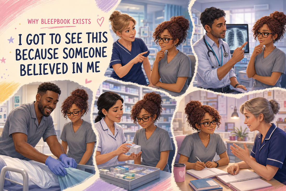 Student nurse talking with a supportive mentor during placement