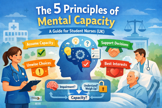 Student nurse discussing the five Mental Capacity Act principles