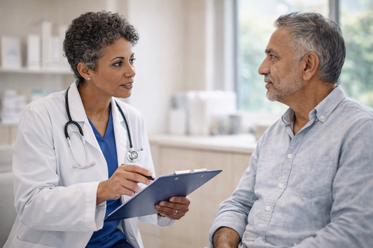 Student nurse discussing consent and decision-making with a patient