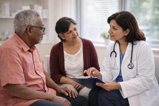 Healthcare team holding a best interests meeting about a patient’s care
