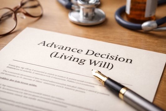 Student nurse reviewing an advance decision to refuse treatment with a patient
