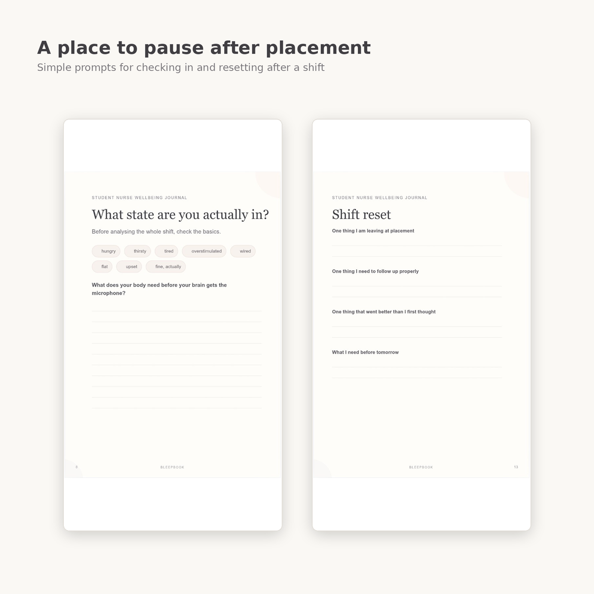 Student Nurse Wellbeing Journal