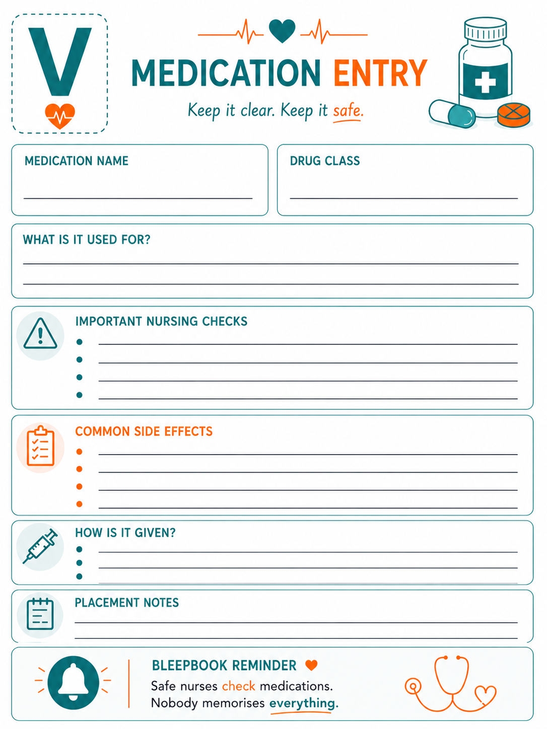 Interactive A–Z Medication Journal | Build Your Own