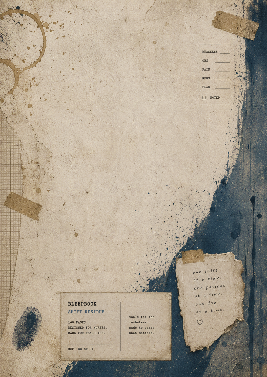 Vintage-style document with text and watermarks on a textured background